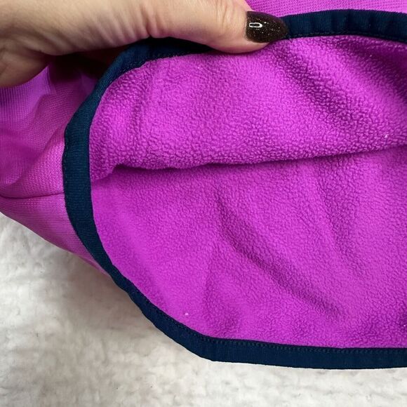 Under Armour Girl Fuchsia Loose Coldgear Dual Logo Fleece Hoodie 1317812 YLG - Picture 4 of 6